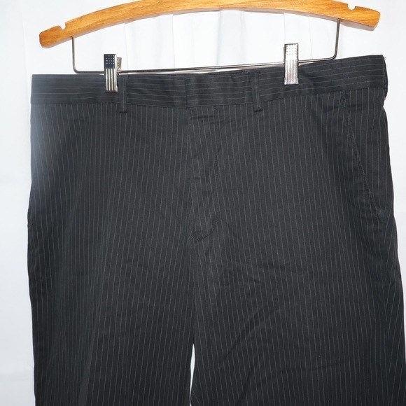 Express Producer Pants. Charcoal Gray Pinstripe Size 34 x 32, high rise - Picture 3 of 14